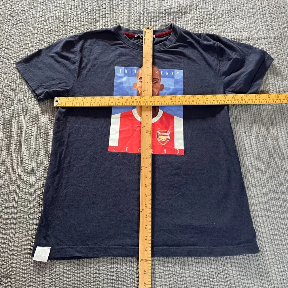 AFC Custom Thierry Henry Legend Arsenal Soccer T-Shirt Men's‎ Medium Navy Blue